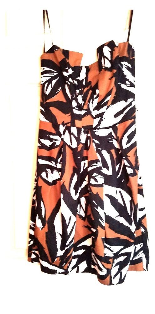 Multi colored strapless dress